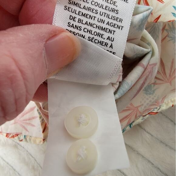 1901 Fairview Wash Shirt Men’s L Pineapple Print Button Up Cotton Short Sleeve - Picture 9 of 9